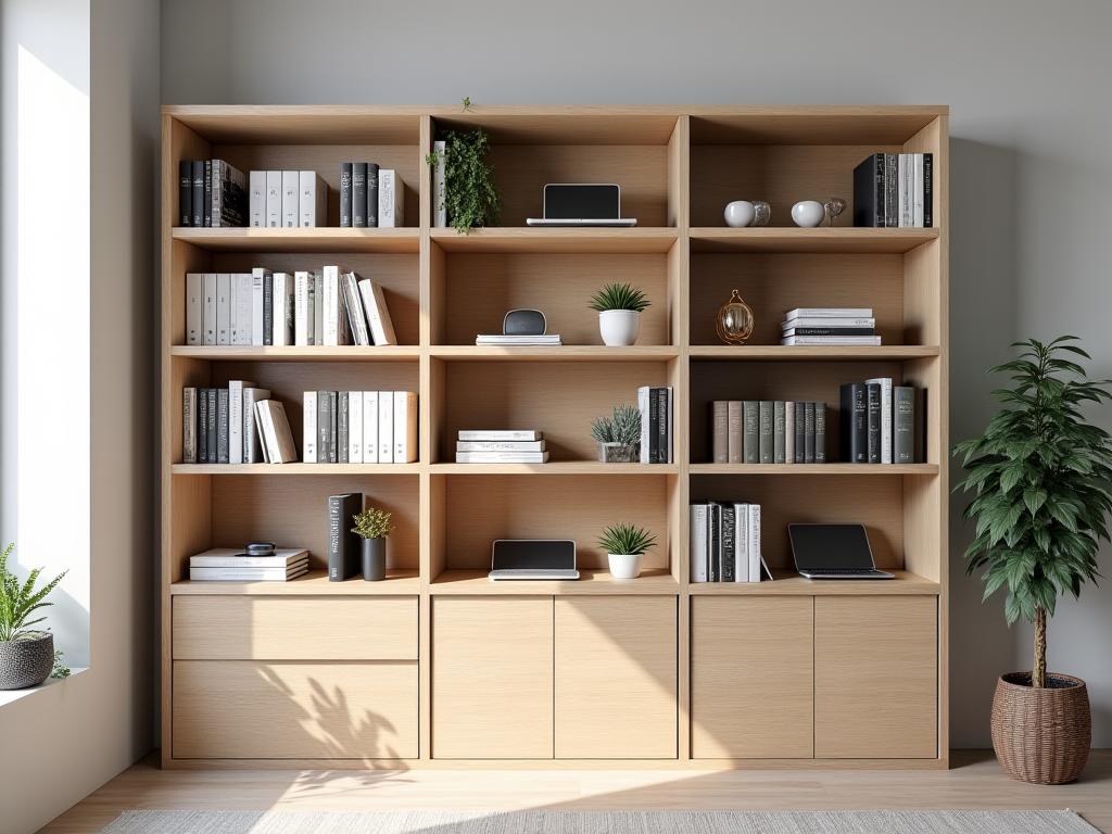 Bibliothèque sur mesure épicéa