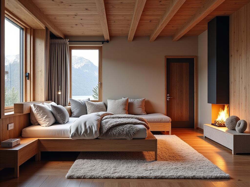 Mobilier chalet alpin bois